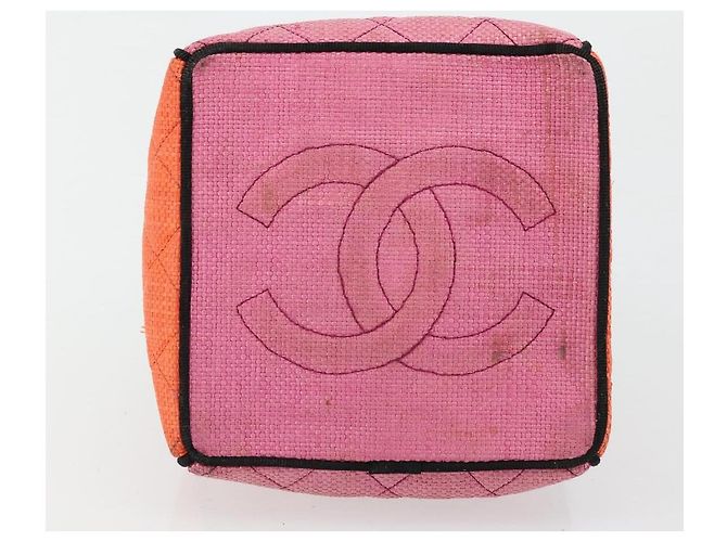 CHANEL Matelasse Chain Shoulder Bag Straw Multicolor Gold CC - vista 10