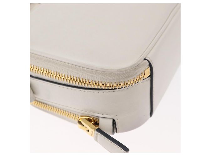 PRADA Hand Bag Leather 2way White Gold - vista 12