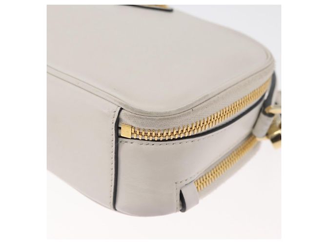 PRADA Hand Bag Leather 2way White Gold - vista 13