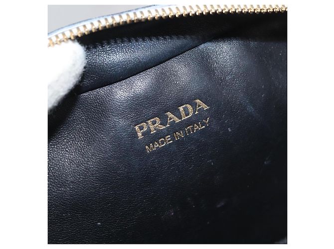PRADA Hand Bag Leather 2way White Gold - vista 19