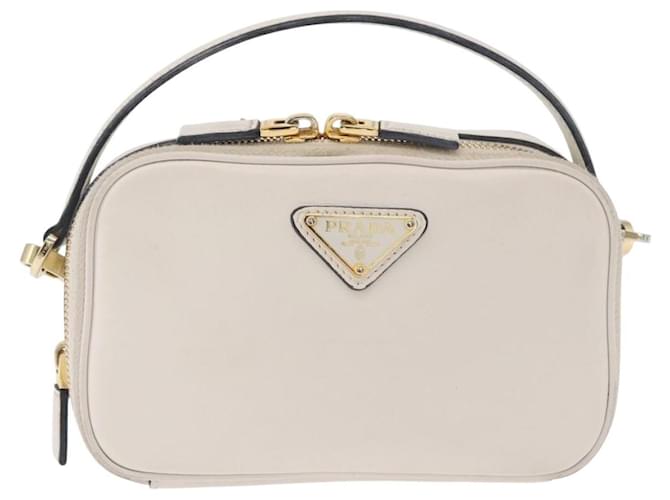 PRADA Hand Bag Leather 2way White Gold - vista 2