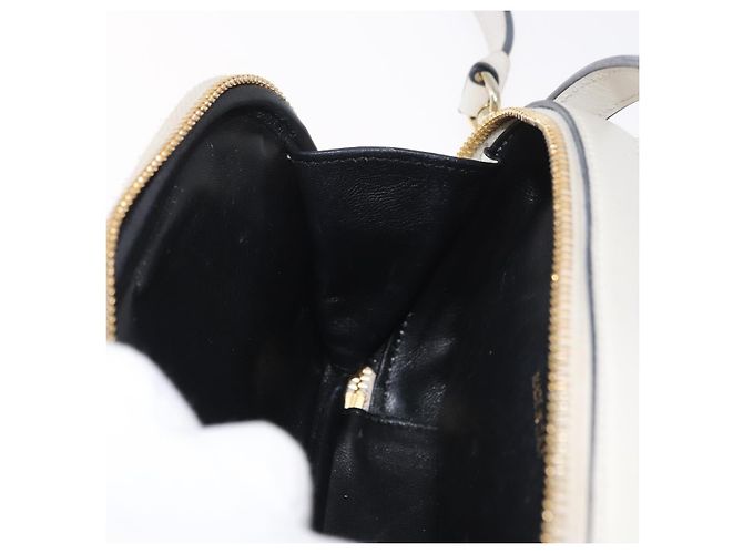 PRADA Hand Bag Leather 2way White Gold - vista 22