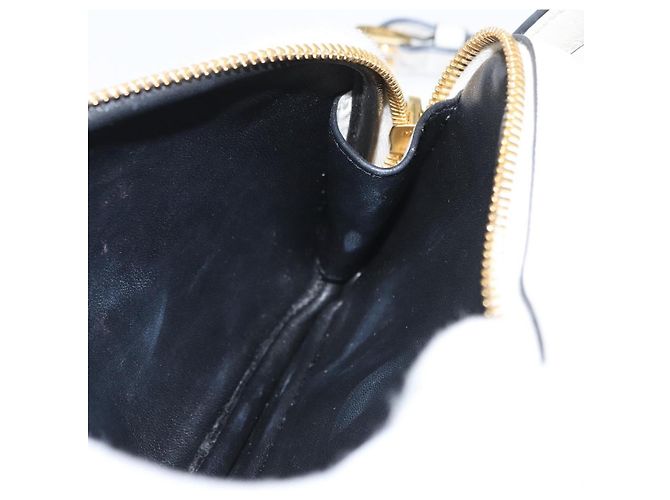 PRADA Hand Bag Leather 2way White Gold - vista 24