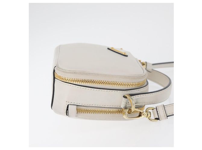 PRADA Hand Bag Leather 2way White Gold - vista 4
