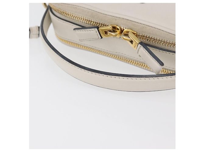 PRADA Hand Bag Leather 2way White Gold - vista 7