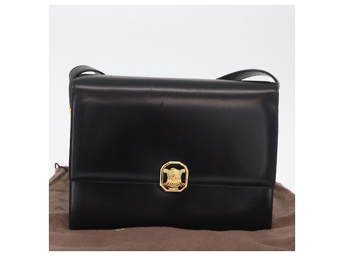 Céline CELINE Shoulder Bag Leather Black Gold - vista 12