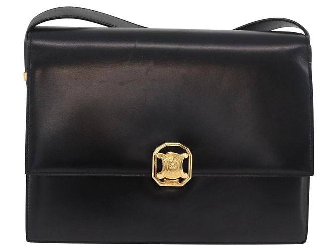 Céline CELINE Shoulder Bag Leather Black Gold - vista 13