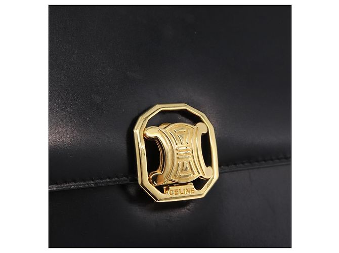Céline CELINE Shoulder Bag Leather Black Gold - vista 17
