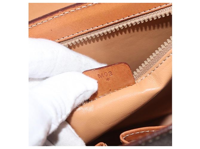 Céline CELINE Macadam Canvas Hand Bag PVC Leather Brown Gold - vista 12