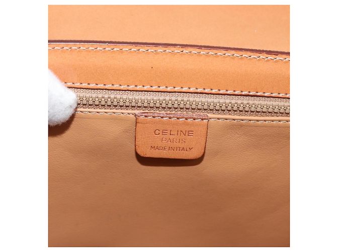 Céline CELINE Macadam Canvas Hand Bag PVC Leather Brown Gold - vista 20