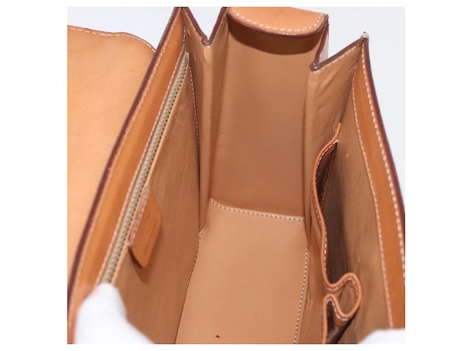 Céline CELINE Macadam Canvas Hand Bag PVC Leather Brown Gold - vista 21