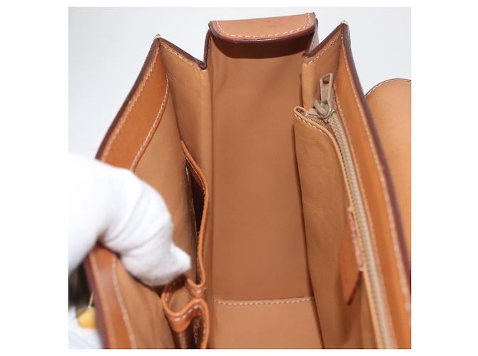 Céline CELINE Macadam Canvas Hand Bag PVC Leather Brown Gold - vista 22