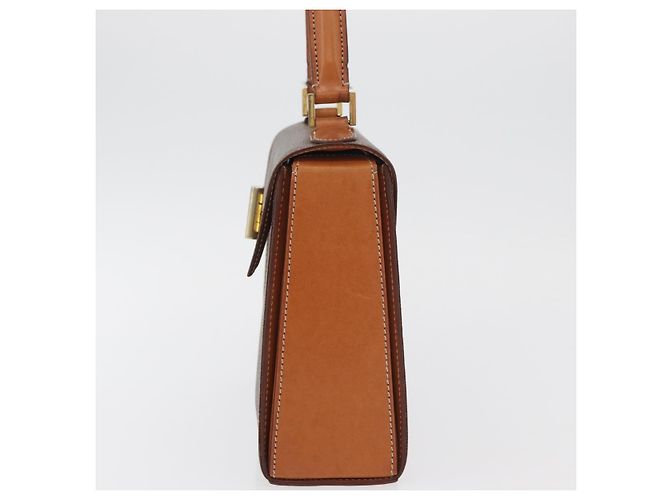 Céline CELINE Macadam Canvas Hand Bag PVC Leather Brown Gold - vista 3