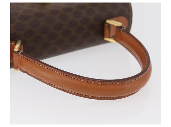 Céline CELINE Macadam Canvas Hand Bag PVC Leather Brown Gold - vista 7