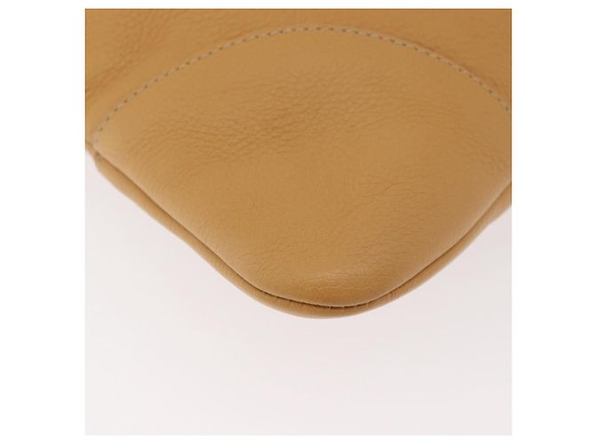 PRADA Chain Shoulder Bag Leather Beige Gold - vista 16