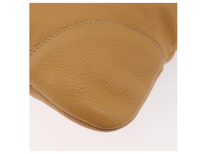 PRADA Chain Shoulder Bag Leather Beige Gold - vista 17