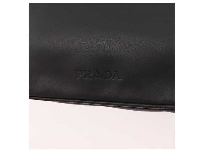 PRADA Shoulder Bag Leather Gray Silver - vista 10