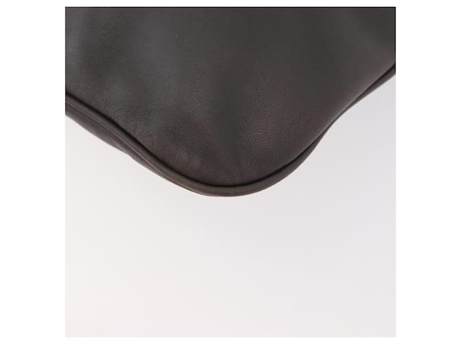 PRADA Shoulder Bag Leather Gray Silver - vista 14