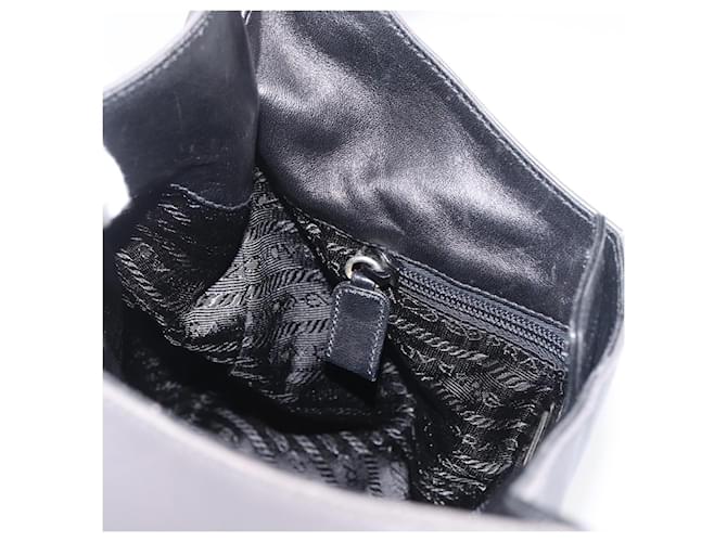 PRADA Shoulder Bag Leather Gray Silver - vista 20