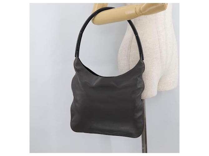 PRADA Shoulder Bag Leather Gray Silver - vista 22