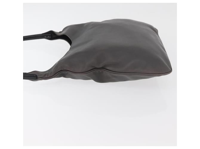 PRADA Shoulder Bag Leather Gray Silver - vista 4