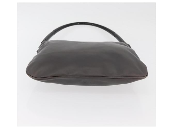 PRADA Shoulder Bag Leather Gray Silver - vista 5