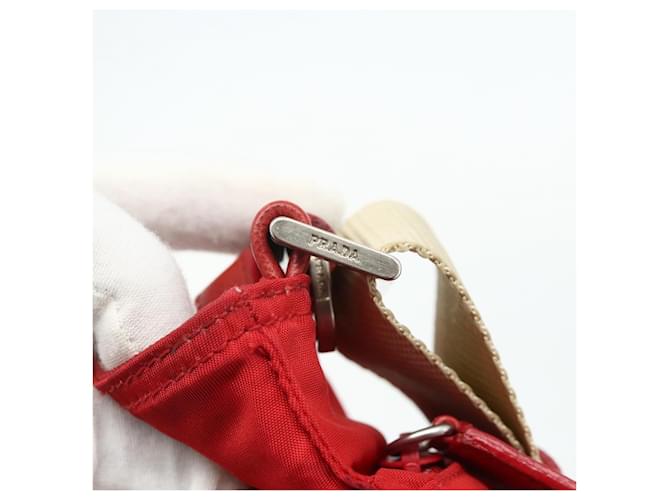 PRADA Shoulder Bag Nylon Red Silver - vista 18