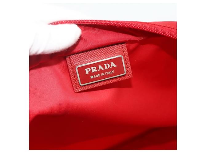 PRADA Shoulder Bag Nylon Red Silver - vista 19