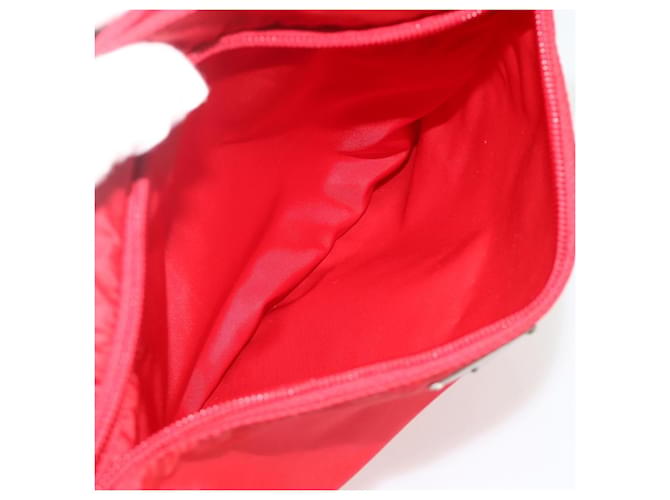 PRADA Shoulder Bag Nylon Red Silver - vista 22
