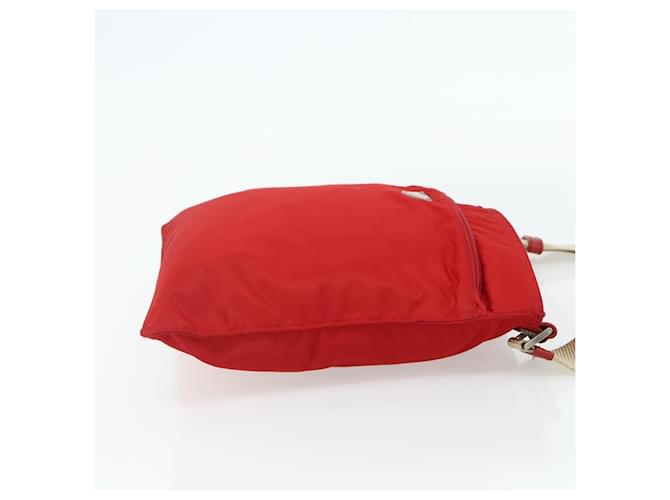 PRADA Shoulder Bag Nylon Red Silver - vista 4