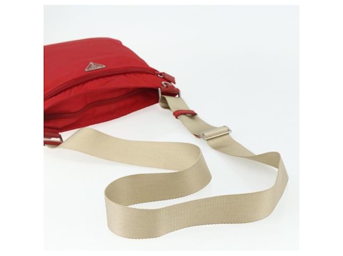 PRADA Shoulder Bag Nylon Red Silver - vista 7