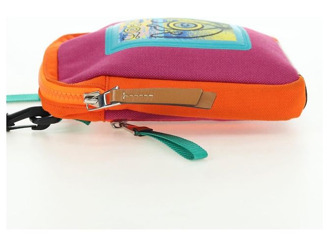 LOEWE Shoulder Bag Canvas Purple Silver - vista 3