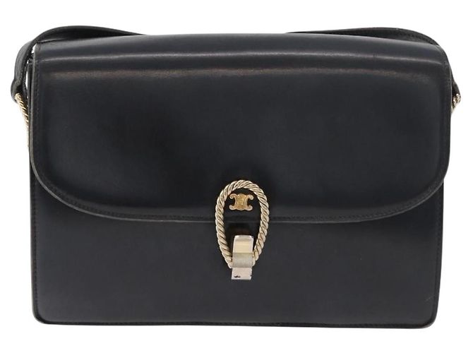 Céline CELINE Shoulder Bag Leather Black Gold - vista 13