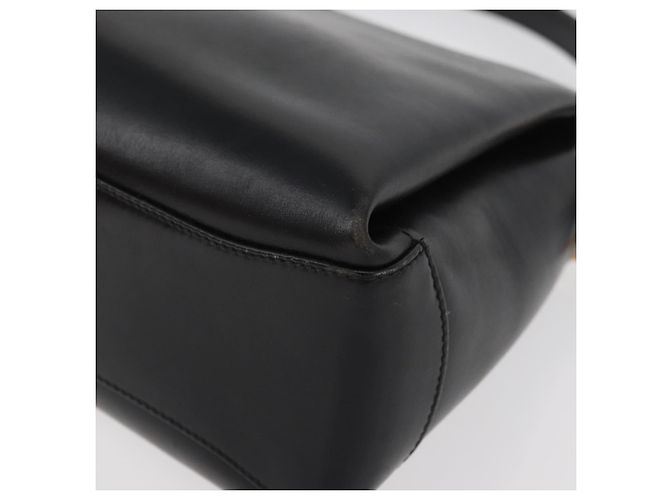 GUCCI Hand Bag Leather Black Gold - vista 15
