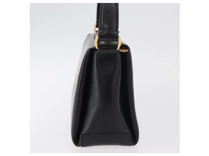 GUCCI Hand Bag Leather Black Gold - vista 3
