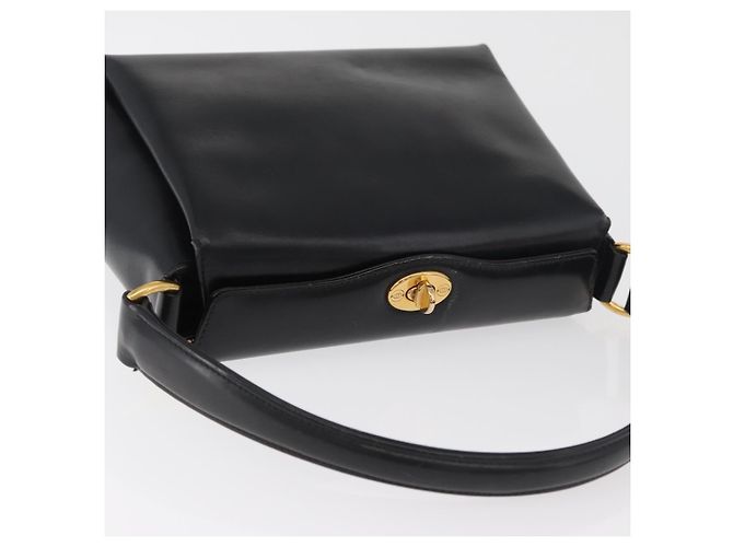 GUCCI Hand Bag Leather Black Gold - vista 6