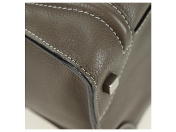Céline CELINE Luggage Mini Shopper Hand Bag Leather Gray Silver - vista 14
