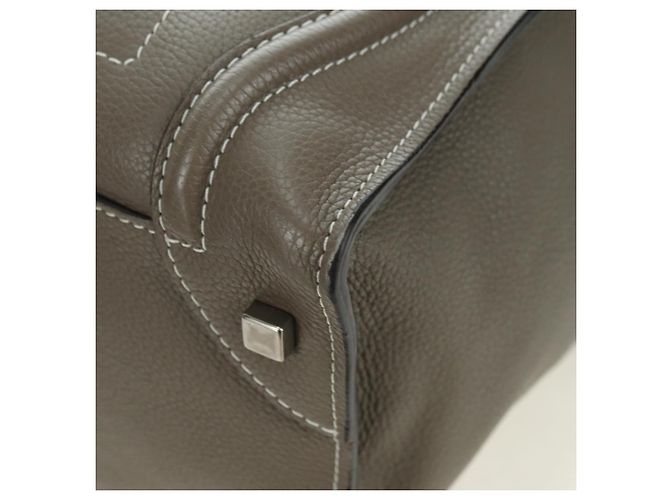 Céline CELINE Luggage Mini Shopper Hand Bag Leather Gray Silver - vista 15