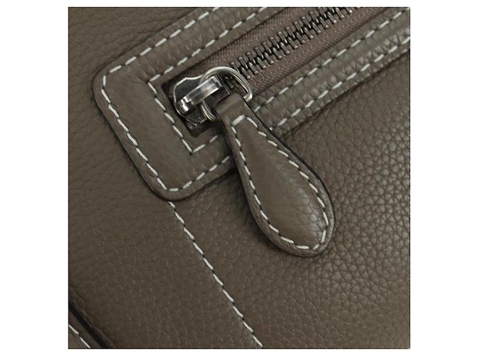 Céline CELINE Luggage Mini Shopper Hand Bag Leather Gray Silver - vista 19