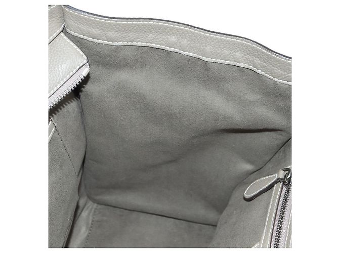 Céline CELINE Luggage Mini Shopper Hand Bag Leather Gray Silver - vista 22