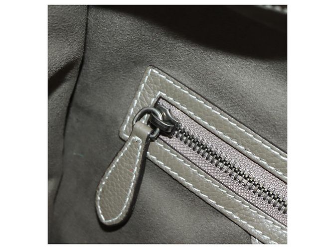 Céline CELINE Luggage Mini Shopper Hand Bag Leather Gray Silver - vista 23