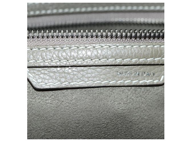 Céline CELINE Luggage Mini Shopper Hand Bag Leather Gray Silver - vista 25