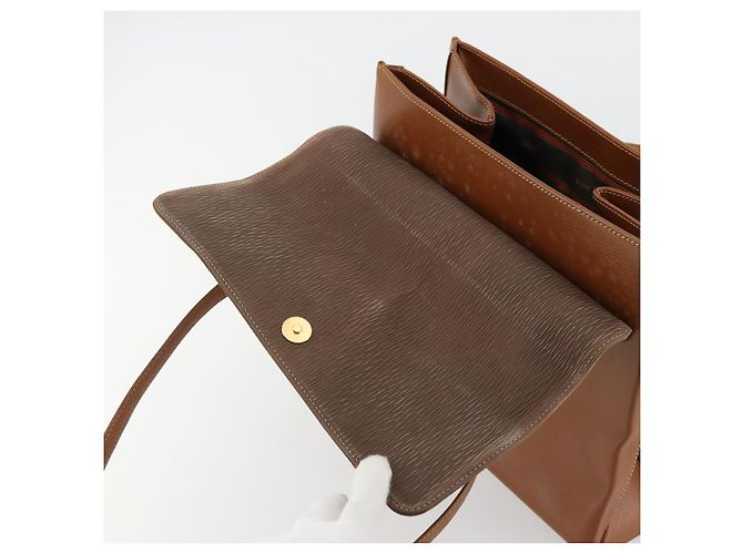 LOEWE Velazquez Shoulder Bag Leather Brown Gold - vista 10