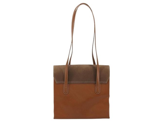 LOEWE Velazquez Shoulder Bag Leather Brown Gold - vista 2