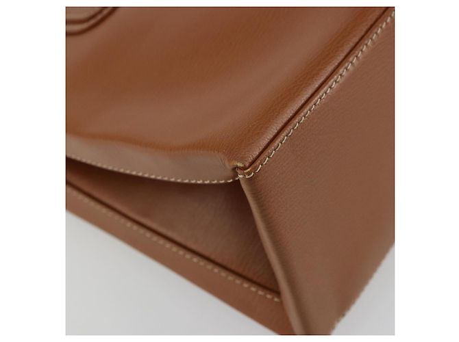 LOEWE Velazquez Shoulder Bag Leather Brown Gold - vista 9