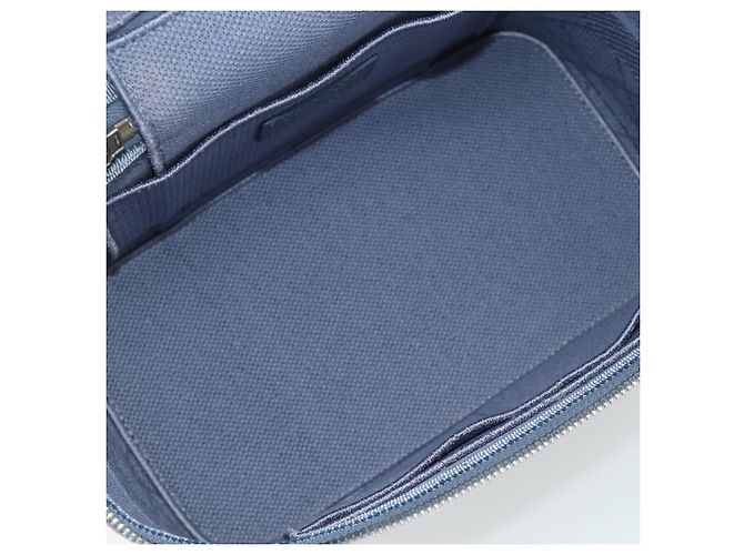 Christian Dior Vanity Hand Bag Canvas Blue Silver - vista 11