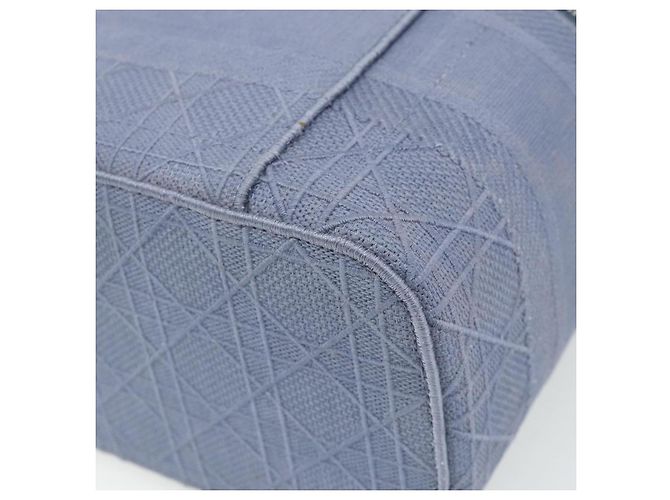 Christian Dior Vanity Hand Bag Canvas Blue Silver - vista 15