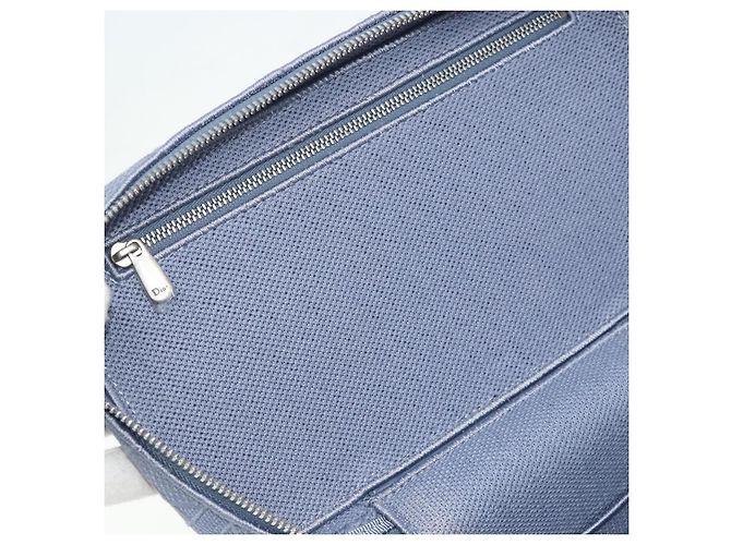 Christian Dior Vanity Hand Bag Canvas Blue Silver - vista 18