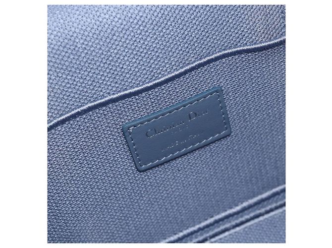 Christian Dior Vanity Hand Bag Canvas Blue Silver - vista 21