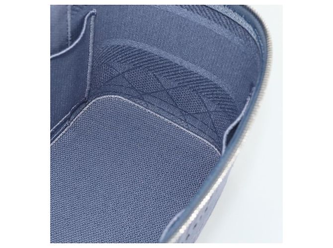 Christian Dior Vanity Hand Bag Canvas Blue Silver - vista 22